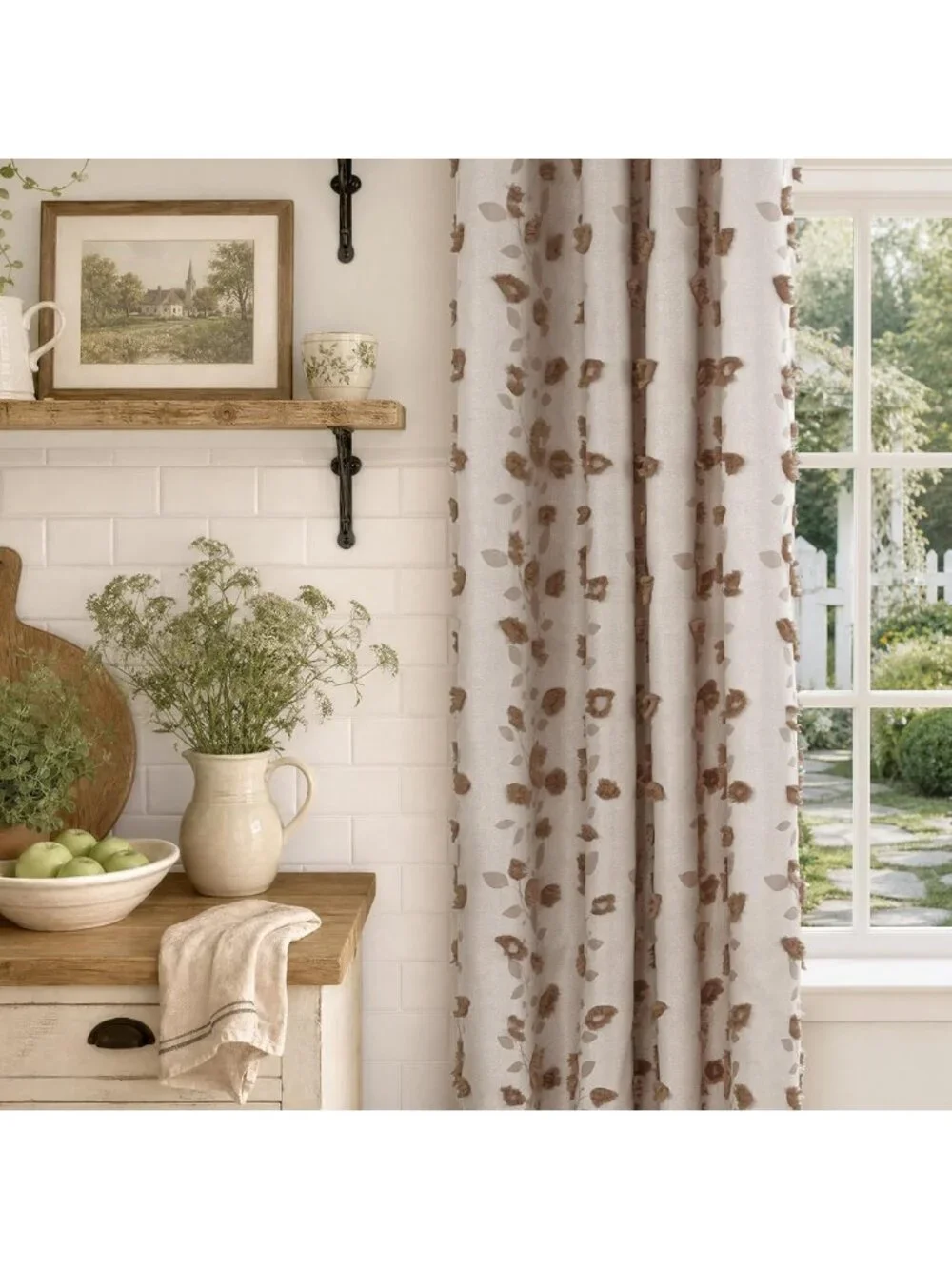 Elegant Brown Linen Curtains for Living Room - 90